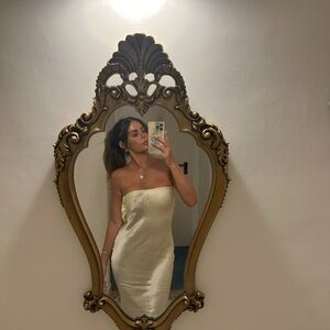 Moon dance ice yellow strapless dress